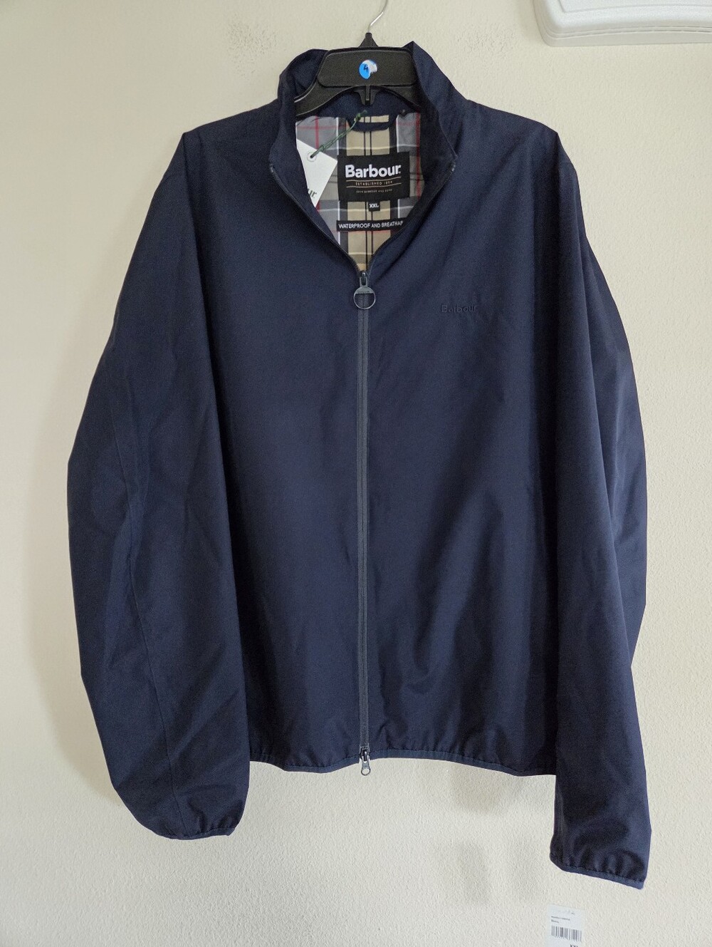 Barbour Mens Navy Korbel Waterproof Jacket Size XXL NWT $250